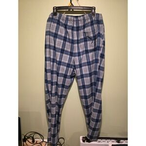 New Nautica Men's L Blue and Grey Plaid Sleepwear